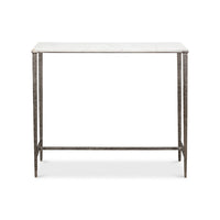 Console table, front view showcasing design.