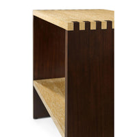 Modern end table side showing joint design detail.