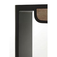 Side view of modern lacquered console, elegant finish.