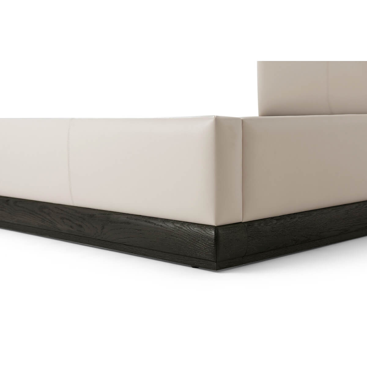 Modern Leather Upholstered California King Bed - English Georgian America