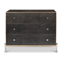 Modern Leather Wrapped Dresser  EGA HOME