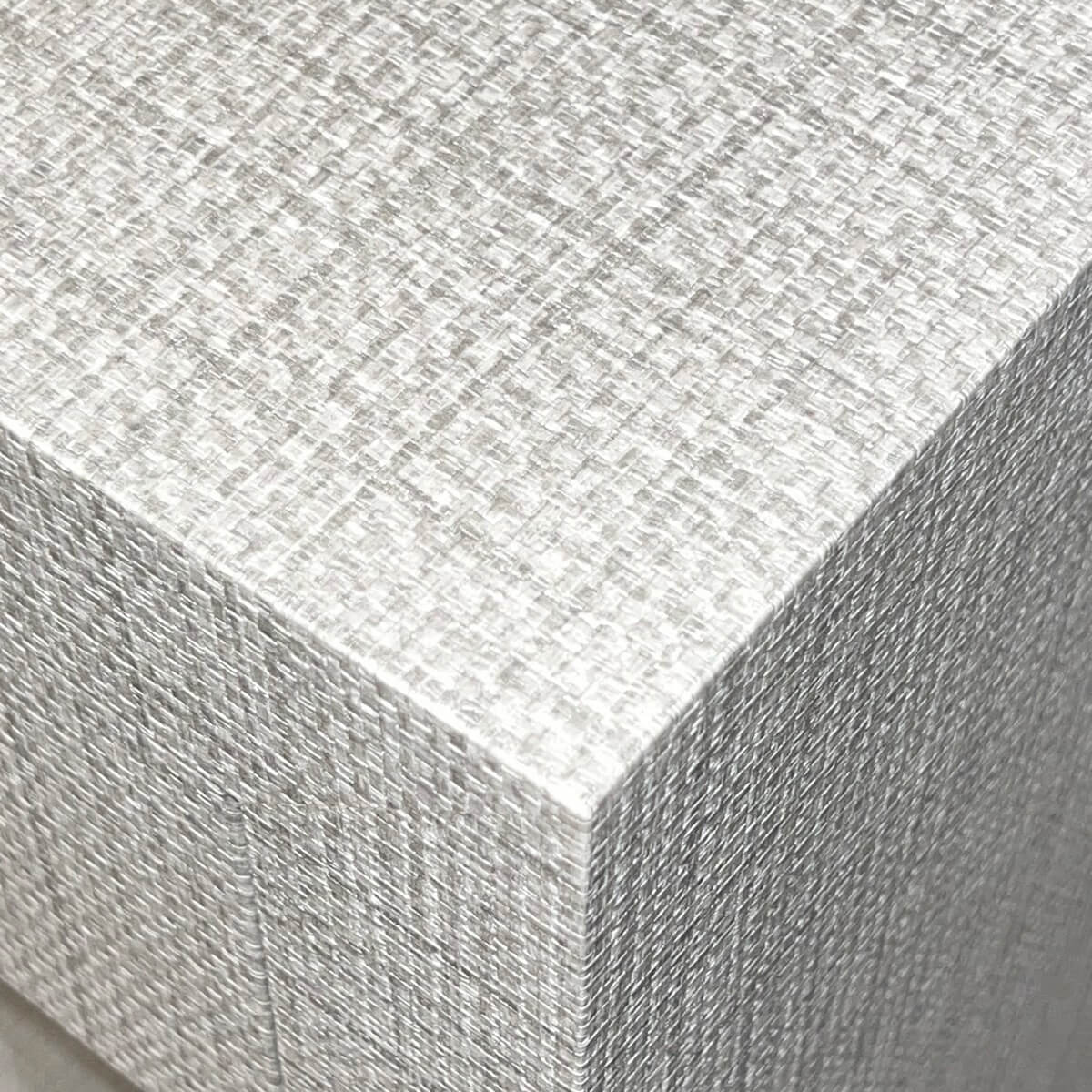 Close-up of dresser's textured weave surface.