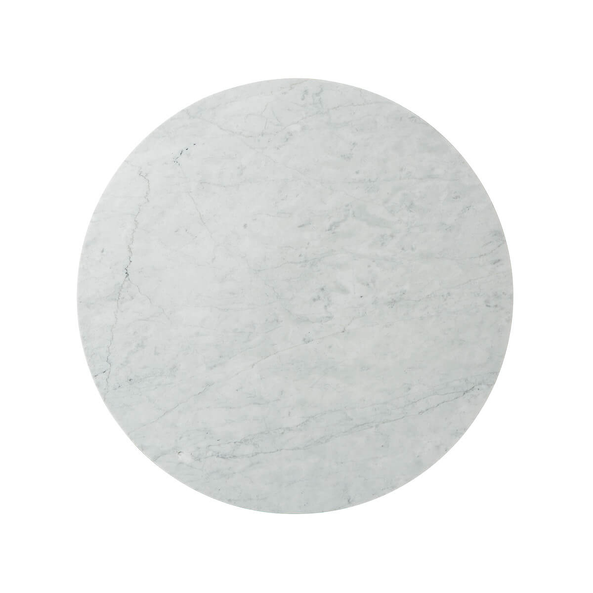 Top view of round marble cocktail table surface.