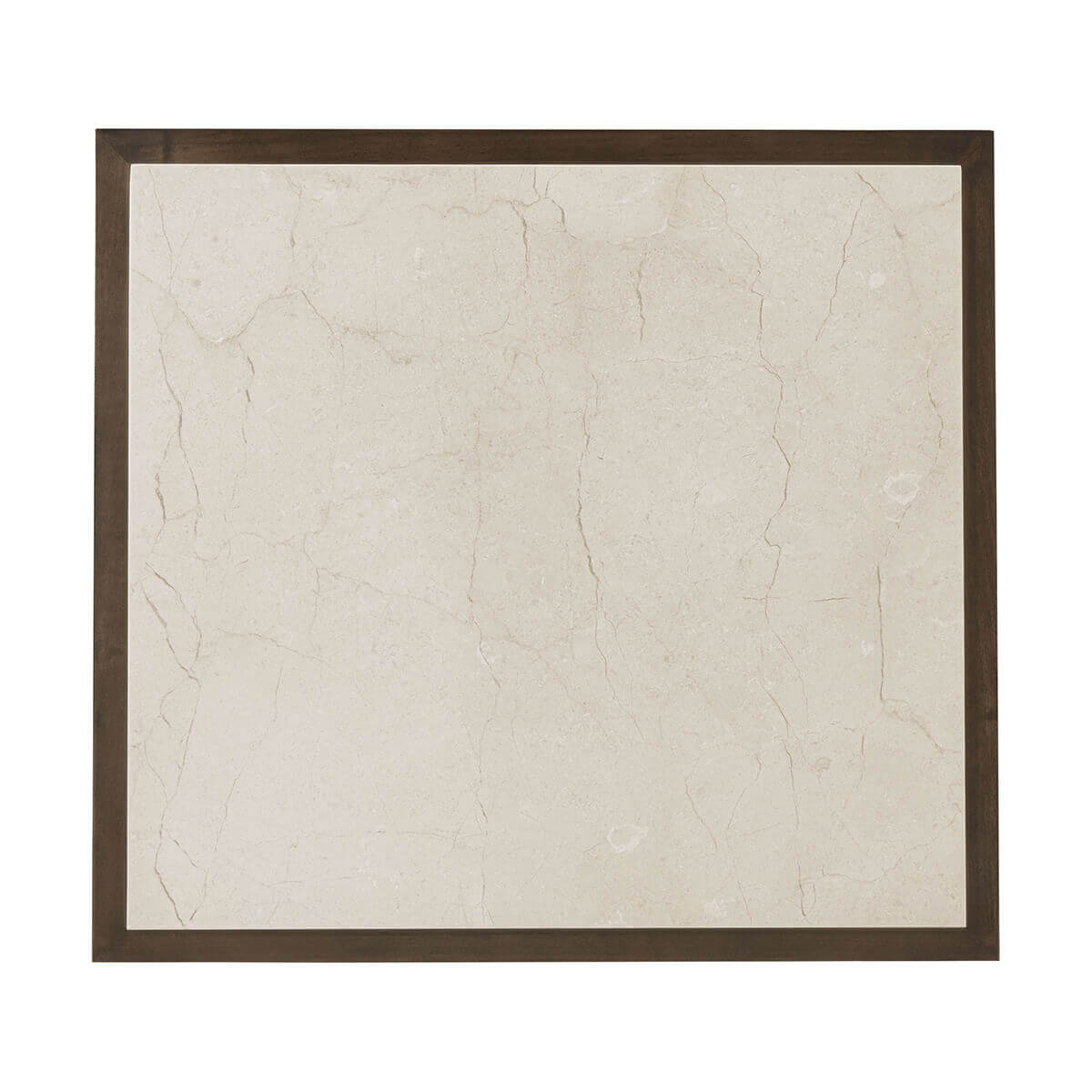 Top view showing marble texture on the end table.