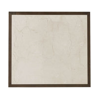 Top view showing marble texture on the end table.