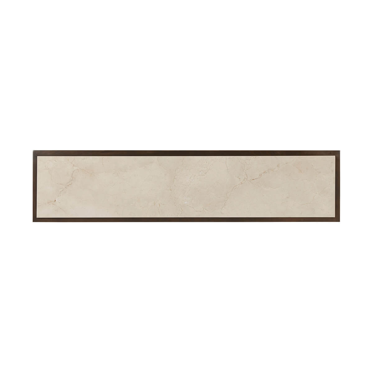 Top view showing marble surface of console.