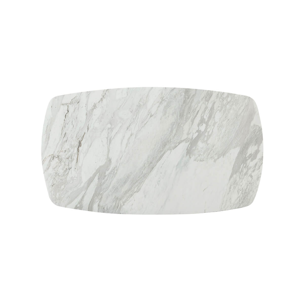 Top view of marble quartz coffee table surface.