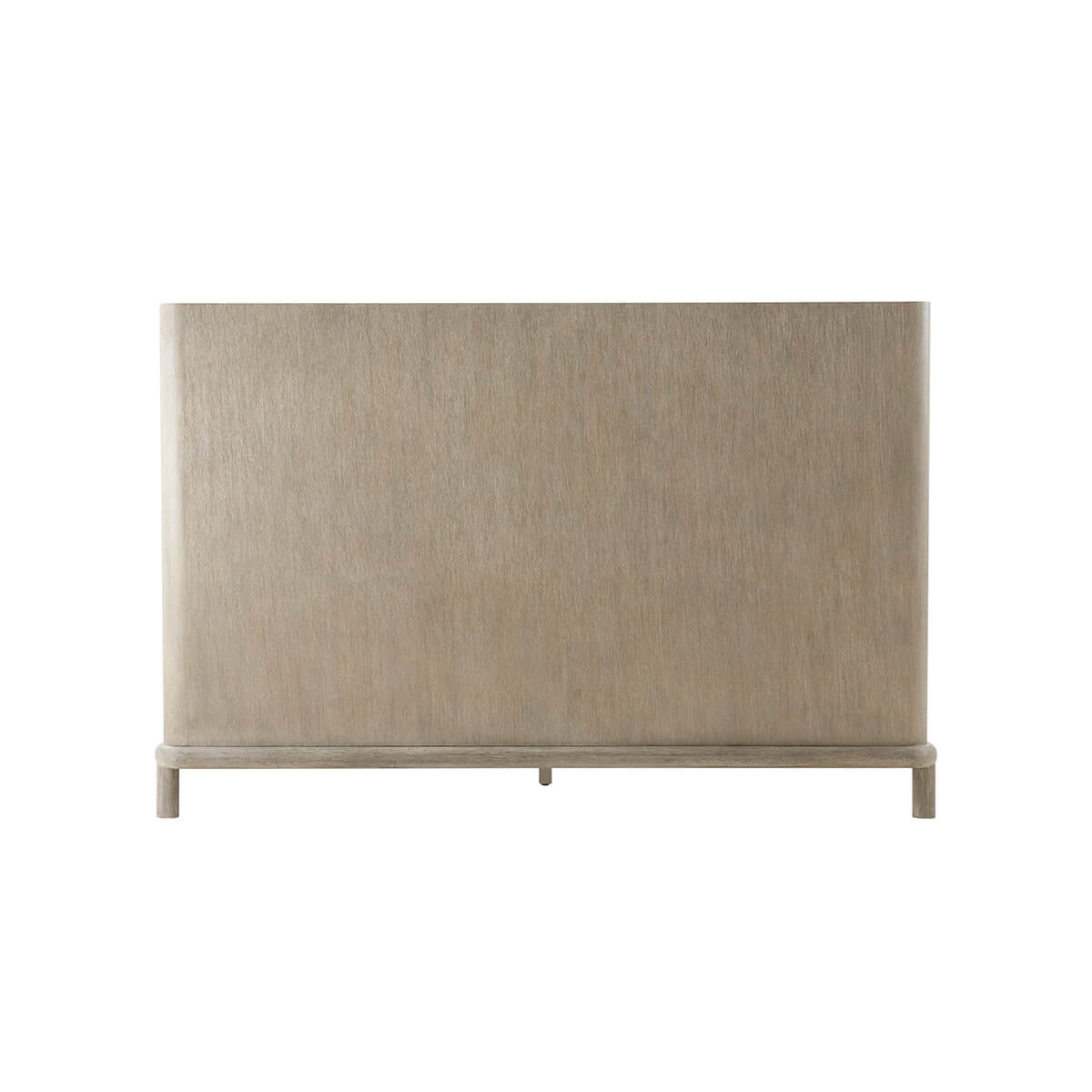 Oak luxury bed frame, back view of headboard.