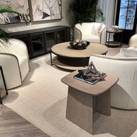 Modern coffee table in living room setting.