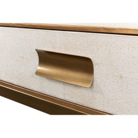 Close-up of drawer handle and textured surface.