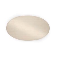Top view of modern oval cocktail table surface.