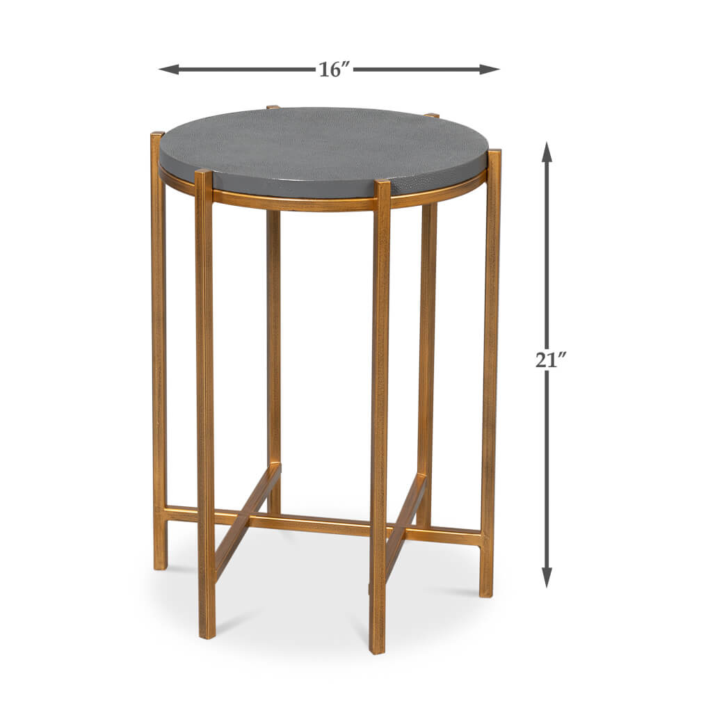 Accent table dimensions, showing height and width.