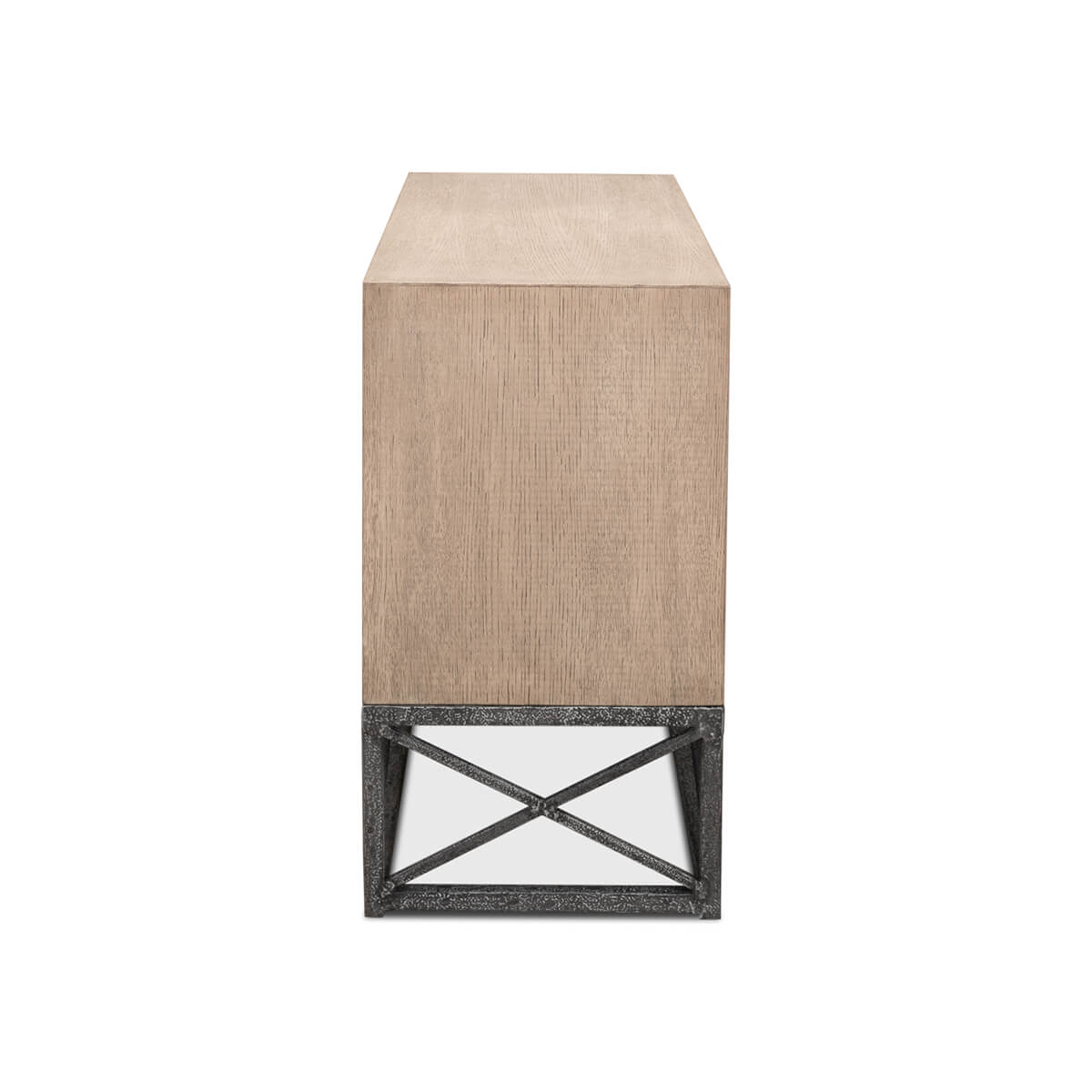 Side view of modern chest, emphasizing depth and design.