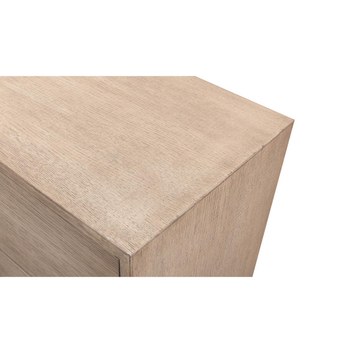 Close-up of modern chest surface texture detail.