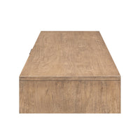 Top view of modern pine side cabinet.