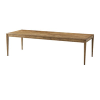 Full view of modern rustic extending dining table.