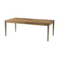 Rustic dining table extended to full length.