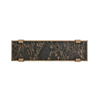 Modern Rustic Oak and Marble Console Table - English Georgian America