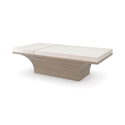 Modern Scandinavian coffee table, angled side view