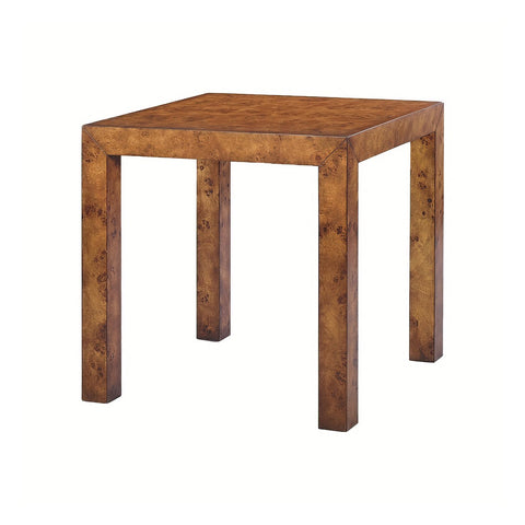 Modern Square Burl End Table