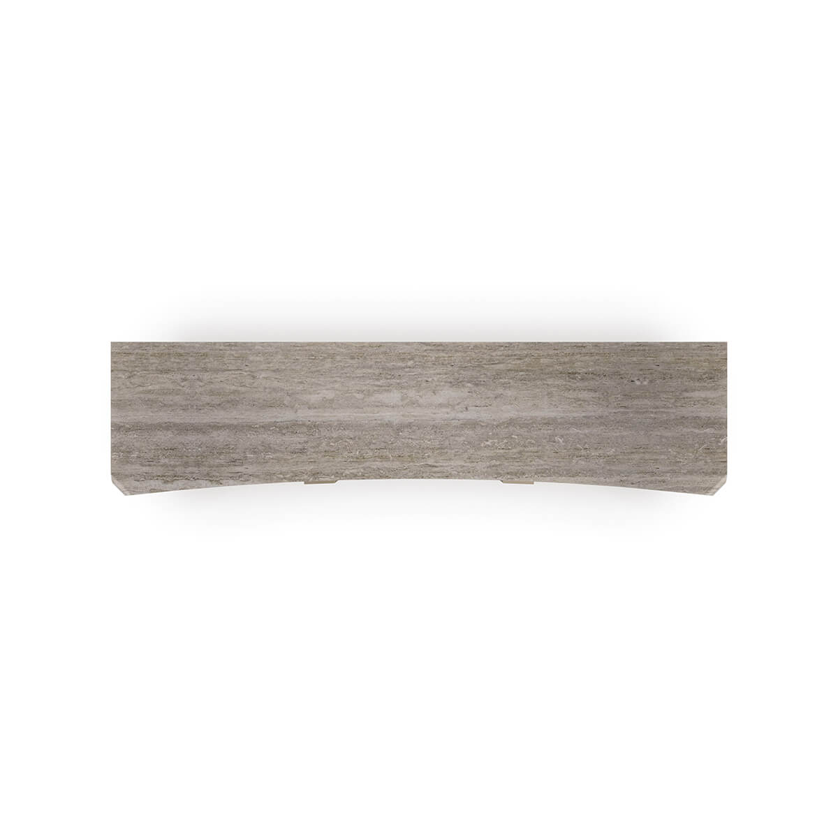 Modern stone top buffet, aerial view of surface texture.