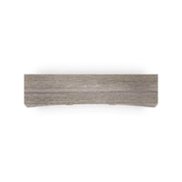 Modern stone top buffet, aerial view of surface texture.