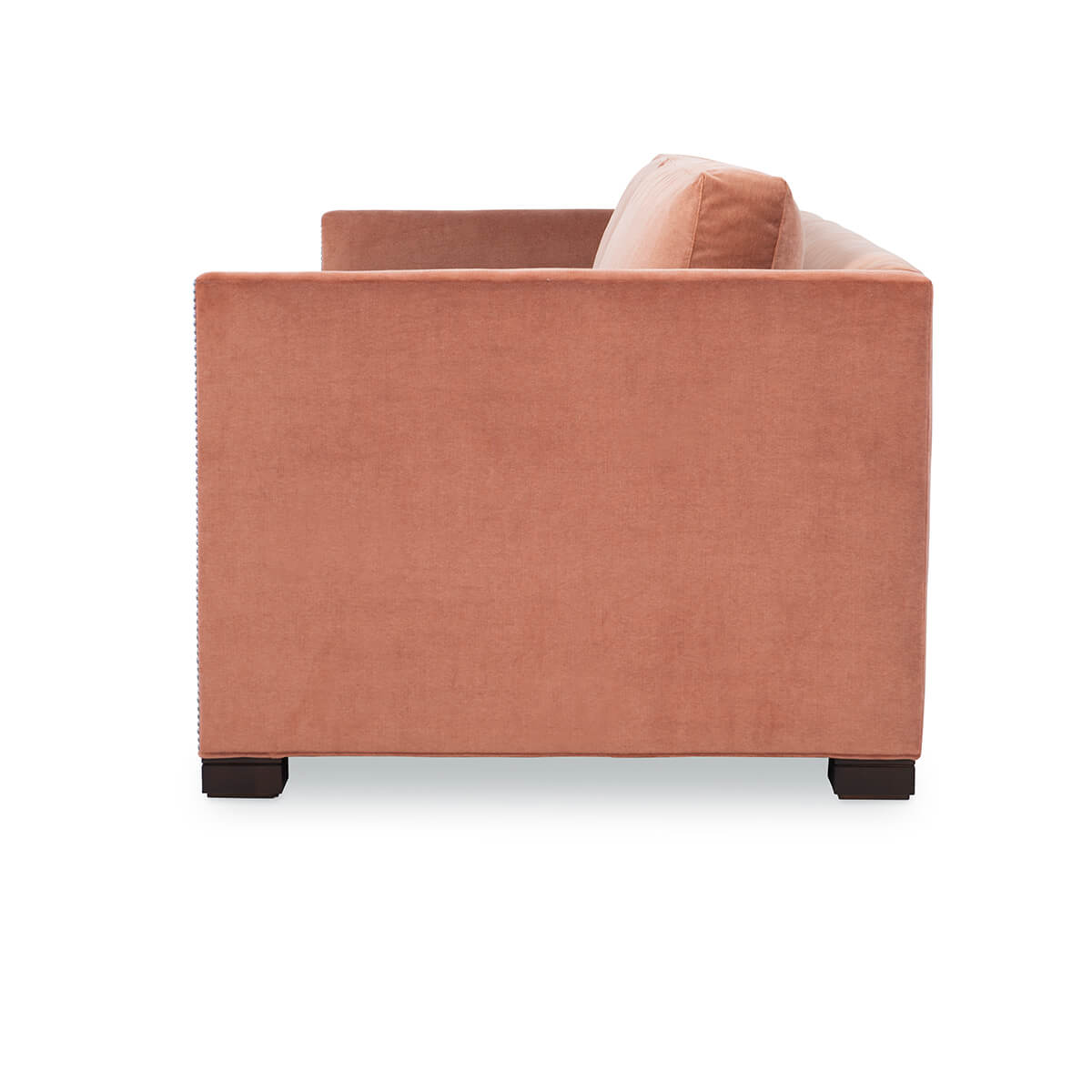 Side view of sleek Thorpe sofa design.