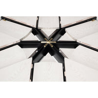 Dining table mechanics, detailed view of extension mechanism.