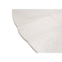 Close-up, white oak wood grain and tabletop joints.
