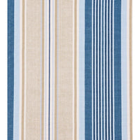 Nautical striped fabric pattern close-up for ottoman bench.