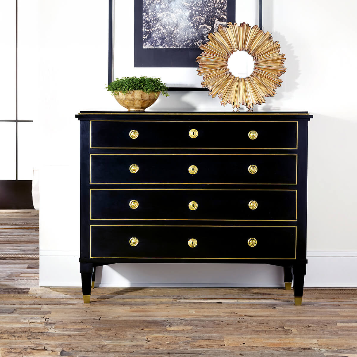 Neo Classic Black Chest of Drawers