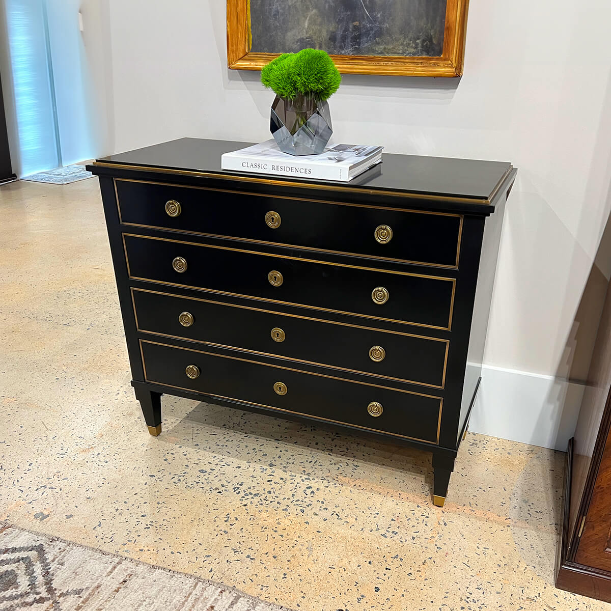 Neo Classic Black Chest of Drawers