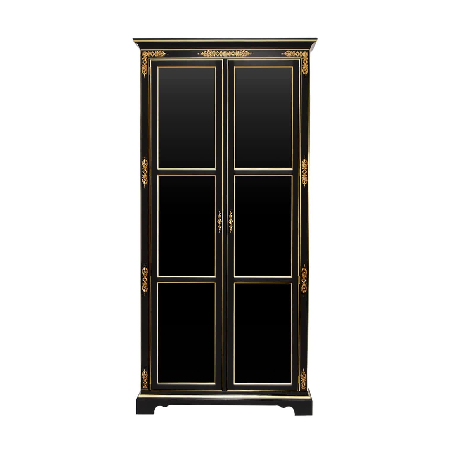 Black Neo Classic cabinet for home decor.