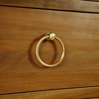 Neo Classic Incurved Commode chest, close-up of handle.