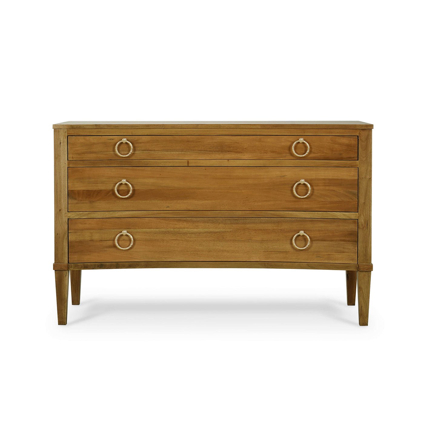 Neo Classic Incurved Commode chest, front view.