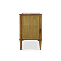 Neo Classic Incurved Commode chest, side view.