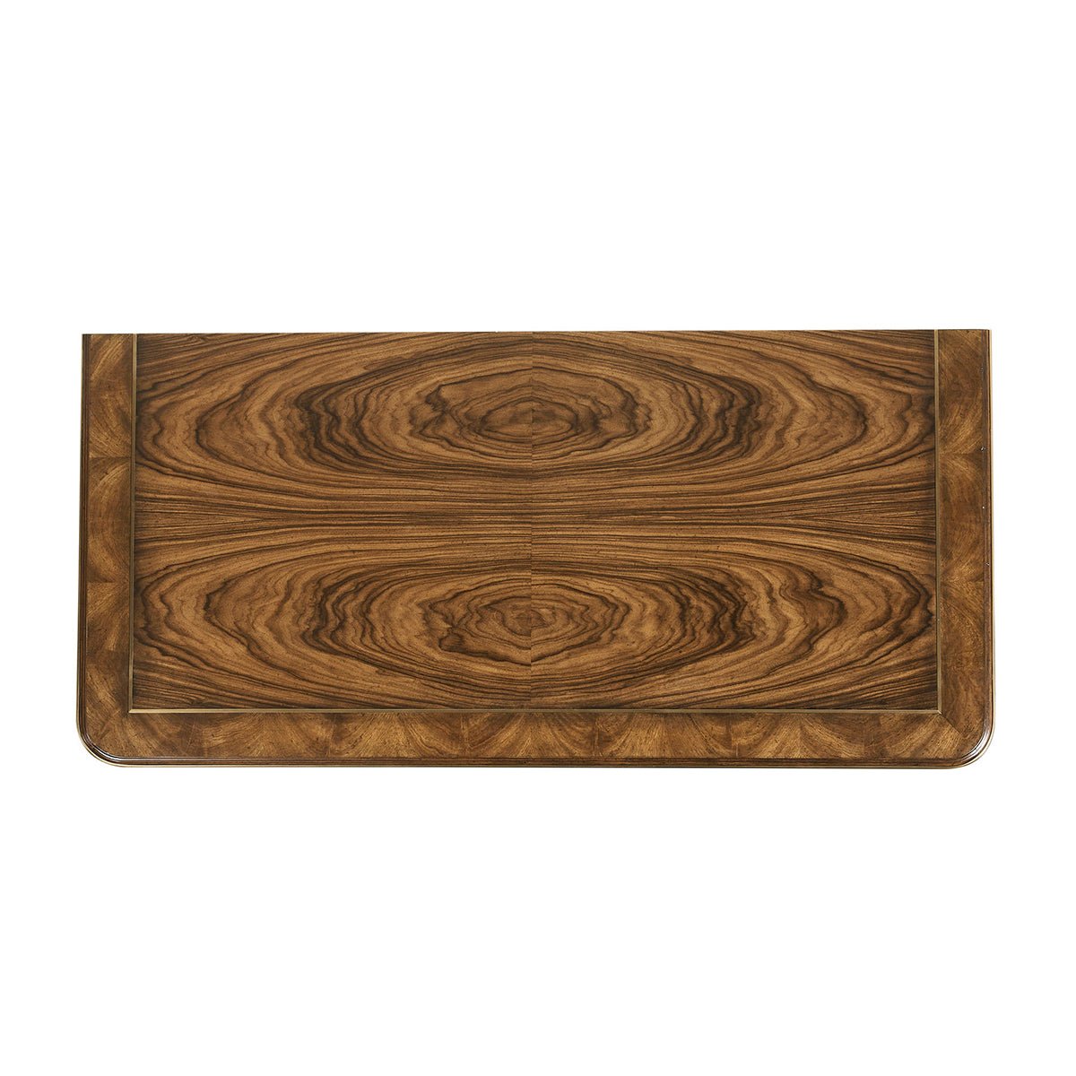 Top view of classic chest with intricate wood grain.