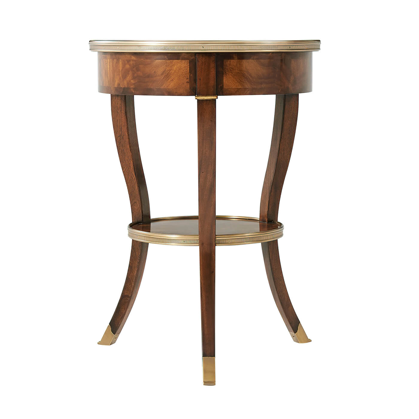 Neo Classic round end table, rear view.