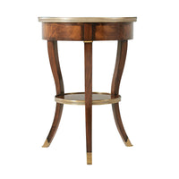 Neo Classic round end table, rear view.