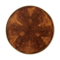 Top view of Neo Classic round end table surface.