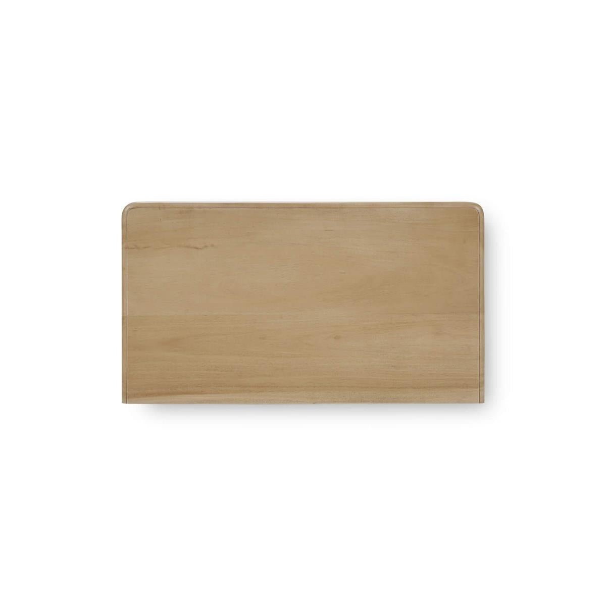 Top view of neoclassical nightstand surface.