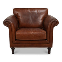 Newark Brown Leather Lounge Chair, 41 Inches Wide - additional view