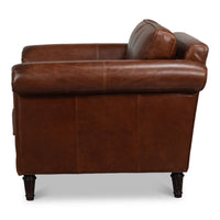 Newark Brown Leather Lounge Chair, 41 Inches Wide - additional view