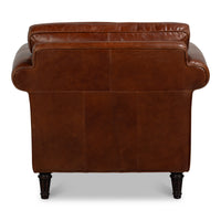 Newark Brown Leather Lounge Chair, 41 Inches Wide - additional view