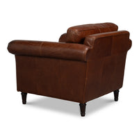 Newark Brown Leather Lounge Chair, 41 Inches Wide - additional view