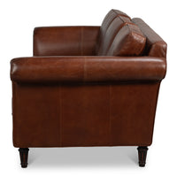 Newark Brown Leather Sofa, 82 Inches Wide - additional view