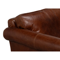 Newark Brown Leather Sofa, 82 Inches Wide - additional view