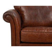 Newark Brown Leather Sofa, 82 Inches Wide - additional view