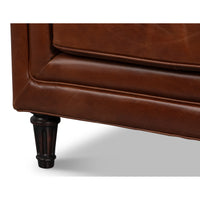 Newark Brown Leather Sofa, 82 Inches Wide - additional view