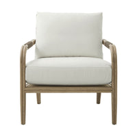Newport Coastal Armchair, front perspective showing padded seat.